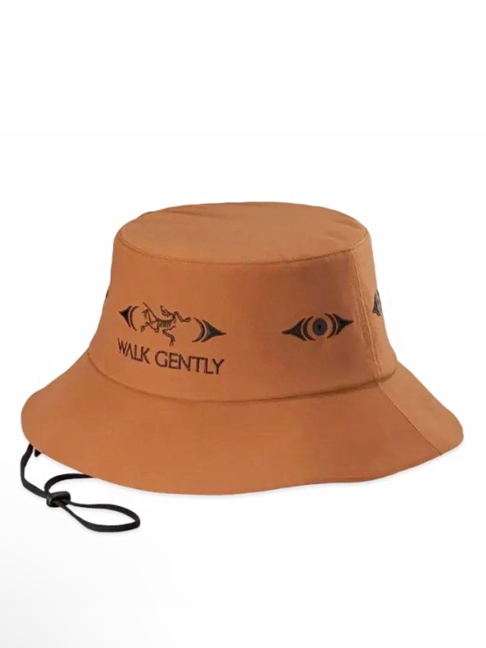 Arc'teryx Sinsolo Walk Gently Bucket Hat Cedar Brown Chin Strap Outdoors S/M
